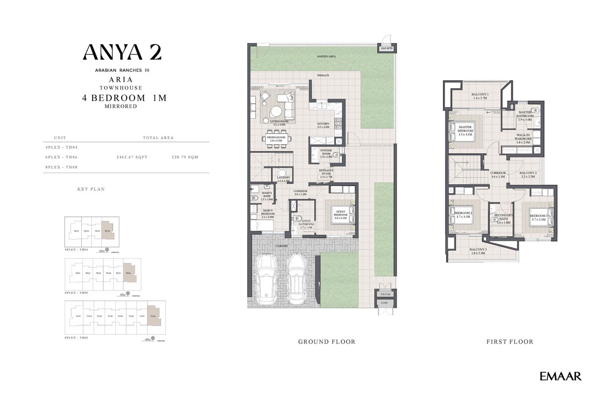 4 Beds 2463 Sq. Ft. Townhouse in Emaar Anya 2