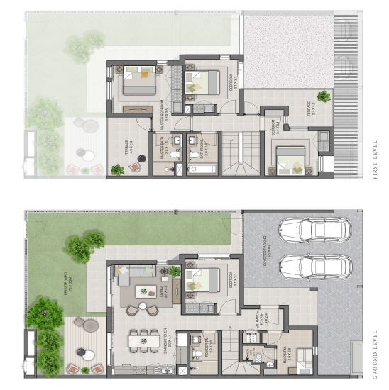 Emaar Arabian Ranches III SUN 4 Beds Layout