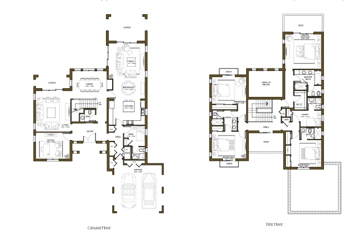 Emaar Rasha 4 Beds Layout