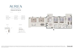 3 Beds 2483 Sq. Ft. Apartment in Emaar Aurea