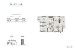 2 Beds 1222 Sq. Ft. Apartment in Emaar Baystar Vida