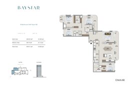 4 Beds 2949 Sq. Ft. Apartment in Emaar Baystar Vida
