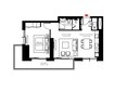 Emaar Beach Isle 1 Bed Layout