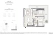Emaar Beach Mansion 2 Beds Layout