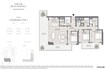 Emaar Beach Mansion 3 Beds Layout