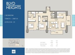 2 Beds 1673 Sq. Ft. Apartment in Emaar BLVD Heights