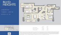 3 Beds 2319 Sq. Ft. Apartment in Emaar BLVD Heights