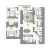 Emaar Boulevard Point 3 Beds Layout