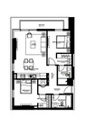 Emaar Burj Crown 2 Beds Layout