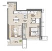 Emaar Burj Royale 1 Bed Layout