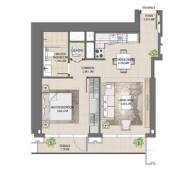 1 Bed 676 Sq. Ft. Apartment in Emaar Burj Royale