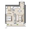 Emaar Burj Royale 1 Bed Layout