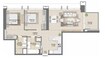 Emaar Burj Royale 2 Beds Layout