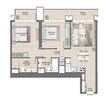 Emaar Burj Royale 2 Beds Layout
