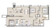 Emaar Burj Royale 3 Beds Layout
