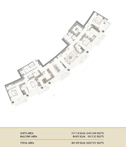 4 Beds 4327 Sq. Ft. Apartment in Emaar Burj Vista