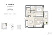 Emaar Cedar Creek Beach 1 Bed Layout