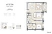 Emaar Cedar Creek Beach 2 Beds Layout