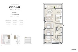 3 Beds 1581 Sq. Ft. Apartment in Emaar Cedar Creek Beach