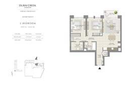 2 Beds 1057 Sq. Ft. Apartment in Emaar Creek Crescent