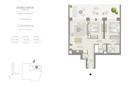 2 Beds 1420 Sq. Ft. Apartment in Emaar Creek Crescent
