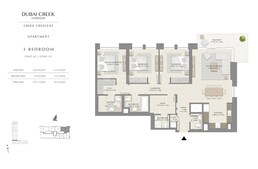 3 Beds 1577 Sq. Ft. Apartment in Emaar Creek Crescent
