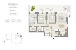 3 Beds 2116 Sq. Ft. Apartment in Emaar Creek Crescent