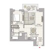 Emaar Creek Horizon 1 Bed Layout