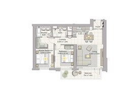 2 Beds 1203 Sq. Ft. Apartment in Emaar Creek Horizon