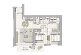 3 Beds 1253 Sq. Ft. Apartment in Emaar Creek Horizon