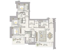 3 Beds 1704 Sq. Ft. Apartment in Emaar Creek Horizon