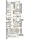 Emaar Creek Horizon 3 Beds Layout