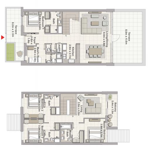 4 Beds 3272 Sq. Ft. Apartment in Emaar Creek Horizon