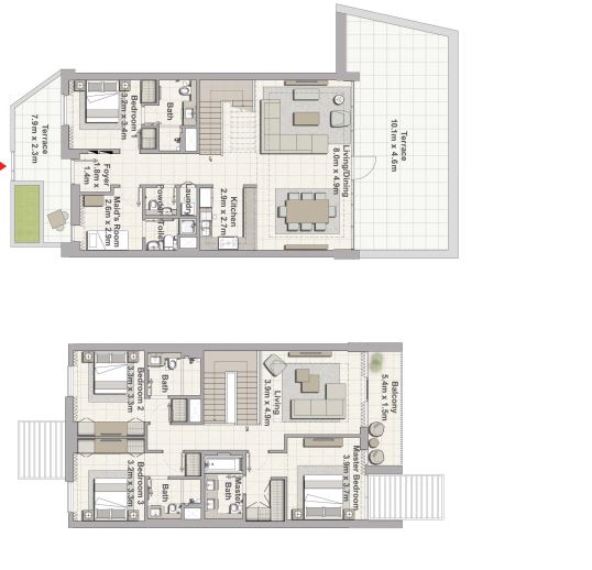 4 Beds 3390 Sq. Ft. Apartment in Emaar Creek Horizon