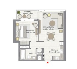 1 Bed 792 Sq. Ft. Apartment in Emaar Creek Rise