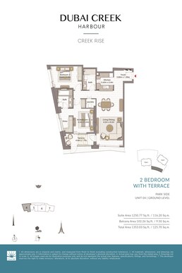 2 Beds 1353 Sq. Ft. Apartment in Emaar Creek Rise