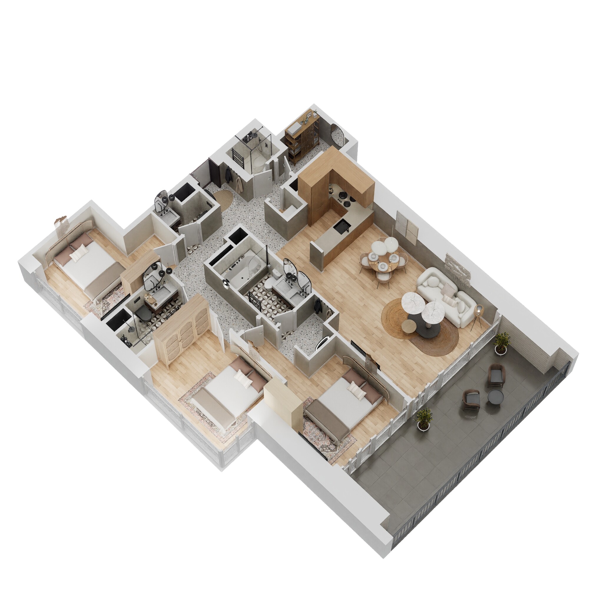 3 Beds 1629 Sq. Ft. Apartment in Emaar Downtown Views 2