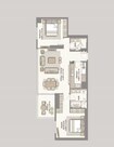 Emaar Dubai Creek Residences 2 Beds Layout