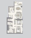 Emaar Dubai Creek Residences 2 Beds Layout