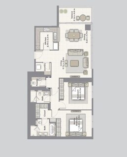 2 Beds 1567 Sq. Ft. Apartment in Emaar Dubai Creek Residences