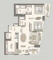 Emaar Dubai Creek Residences 2 Beds Layout