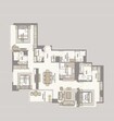Emaar Dubai Creek Residences 3 Beds Layout