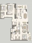 Emaar Dubai Creek Residences 3 Beds Layout