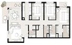 Emaar Executive Residences 3 Beds Layout