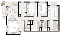 3 Beds 2195 Sq. Ft. Apartment in Emaar Executive Residences