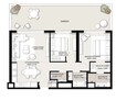 Emaar Executive Residences 1 Bed Layout