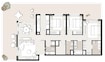Emaar Executive Residences 3 Beds Layout