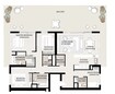 Emaar Executive Residences 3 Beds Layout