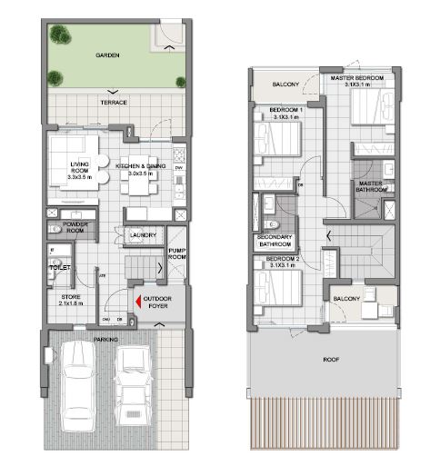 Emaar Expo Golf Villas Phase 3 3 Beds Layout