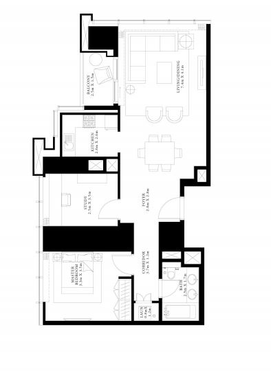 1 Bed 1114 Sq. Ft. Apartment in Emaar Forte